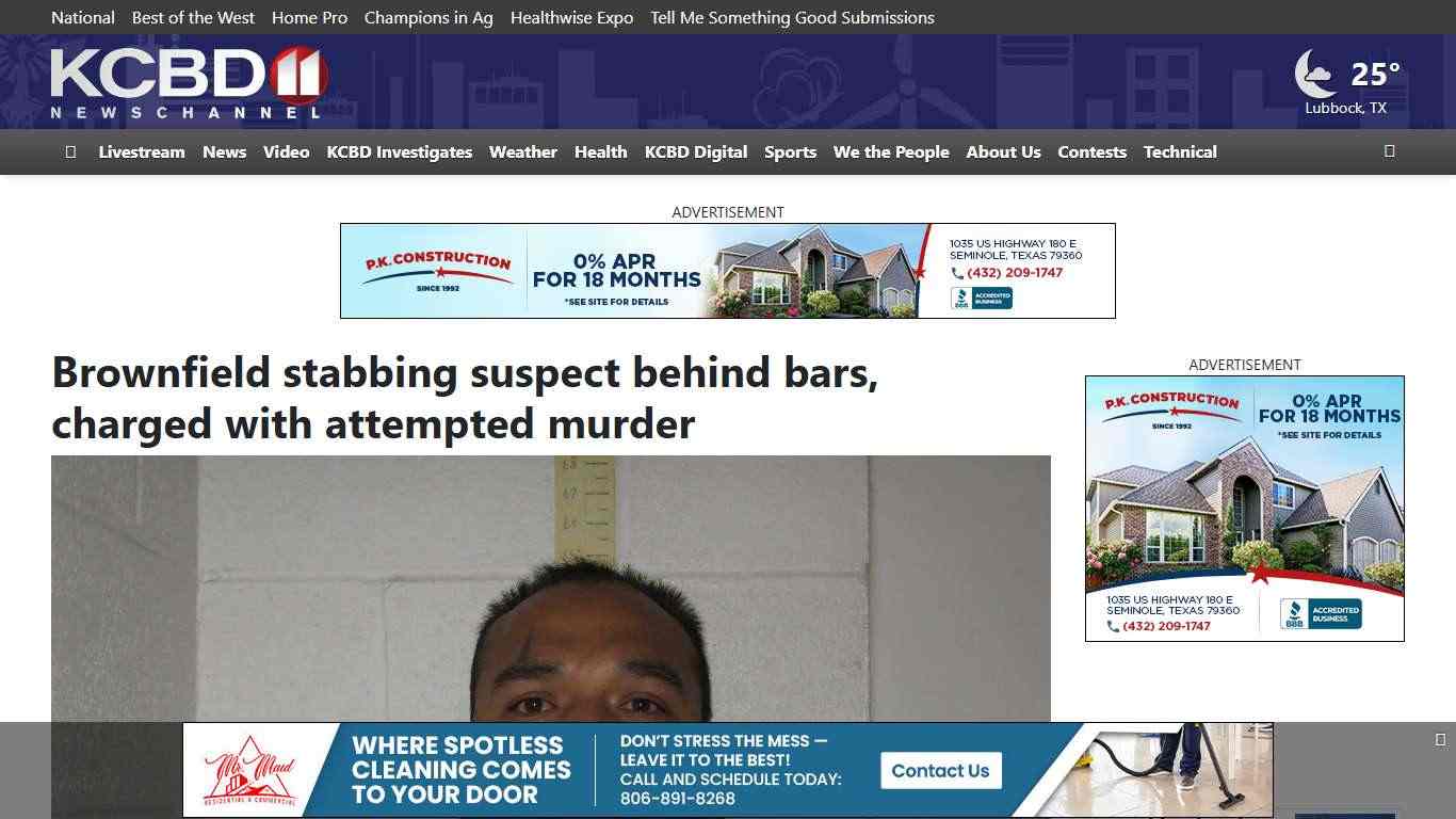 Brownfield stabbing suspect behind bars, charged with attempted murder