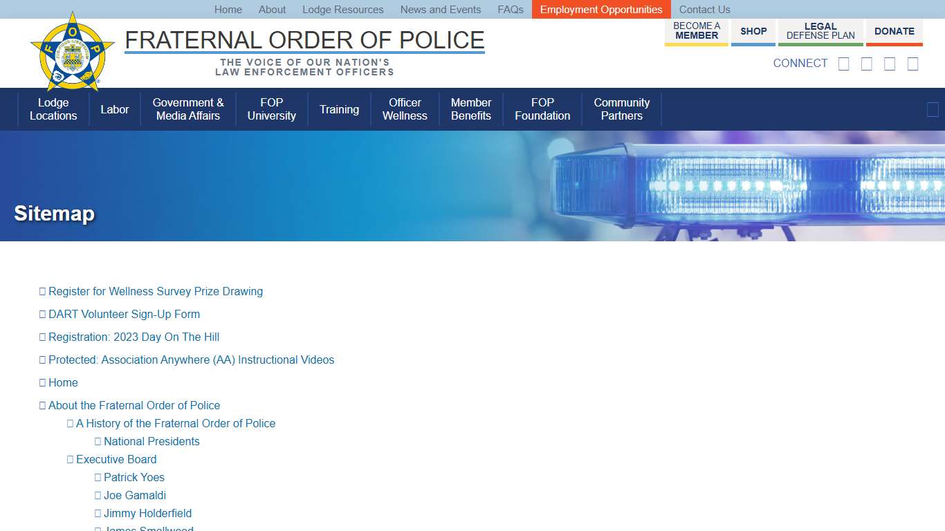 Sitemap - Fraternal Order of Police